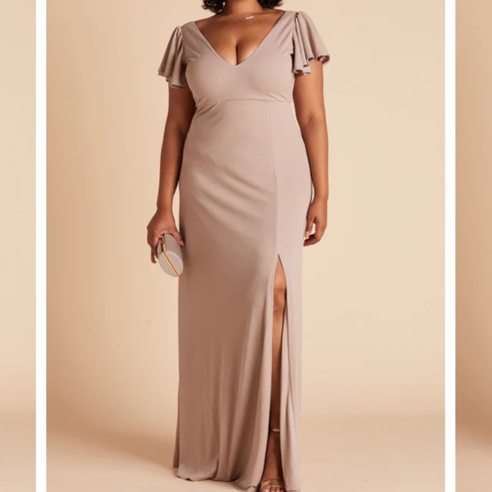 Birdy Grey Crepe Taupe Dress Style Hannah
